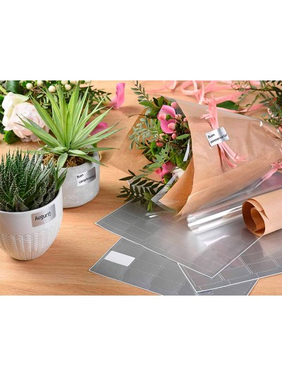 Etiqueta adhesiva tico papel satinado oro / plata laser medidas surtidas caja de 626 unidades
