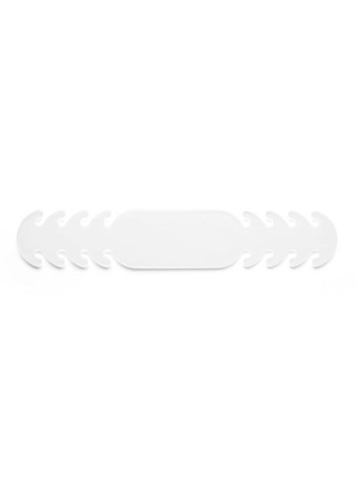Ajustador salvaorejas mascarilla silicona flexible 3 posiciones ajuste color blanco 19,4x1,8 cm