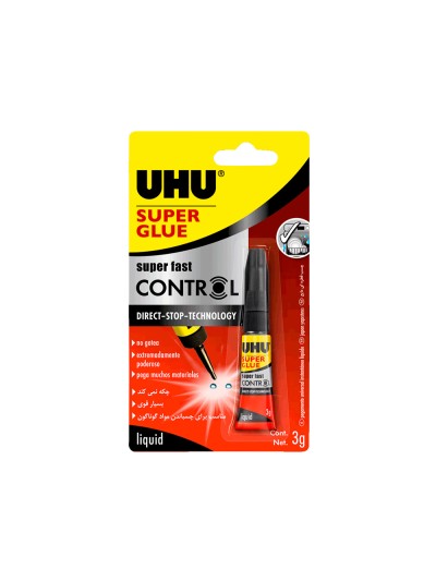 Pegamento uhu instantaneo control tecnologia stop 3 gr