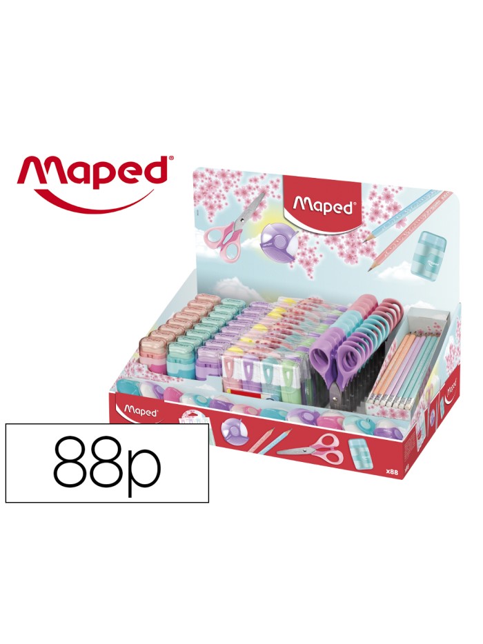 Expositor maped coleccion pastel 88 piezas surtidas Expositor maped coleccion pastel 88 piezas surtidas