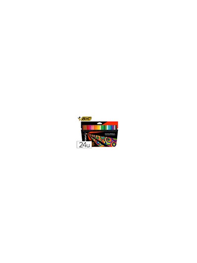 Rotulador bic intensity estuche de 24 colores surtidos