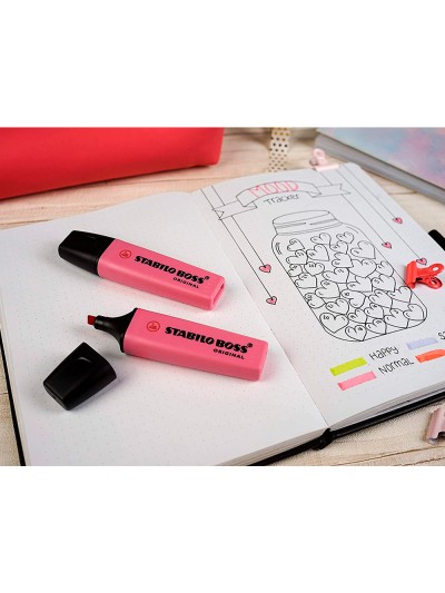 Rotulador stabilo boss fluorescente 70 pastel rosa cerezo en flor
