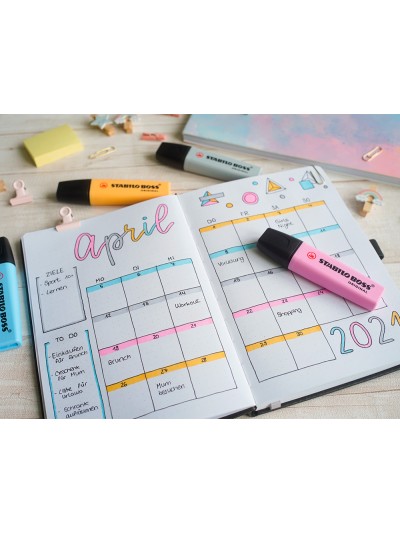 Rotulador stabilo boss fluorescente 70 pastel estuche de 4 unidades colores surtidos