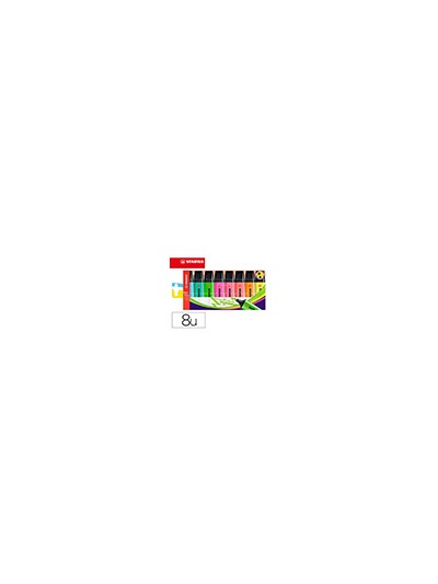Rotulador stabilo boss fluorescente 70 estuche de 8 unidades colores surtidos