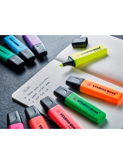 Rotulador stabilo boss fluorescente 70 estuche de 4 unidades colores surtidos