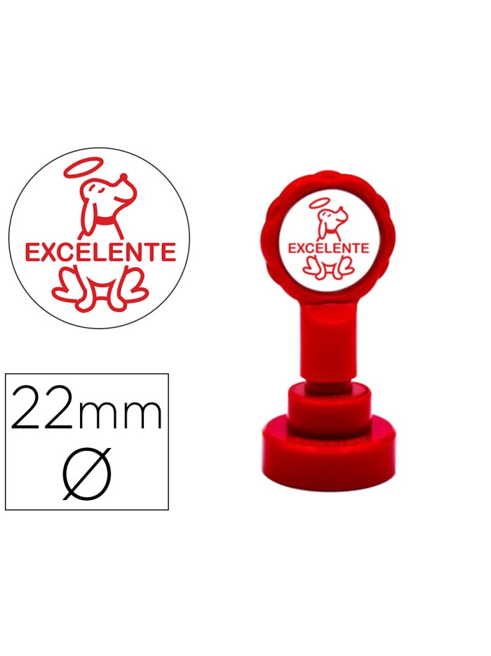 Sello artline emoticono excelente color rojo 22 mm diametro Sello artline emoticono excelente color rojo 22 mm diametro