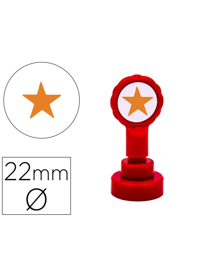 Sello artline emoticono estrella color oro 22 mm diametro Sello artline emoticono estrella color oro 22 mm diametro