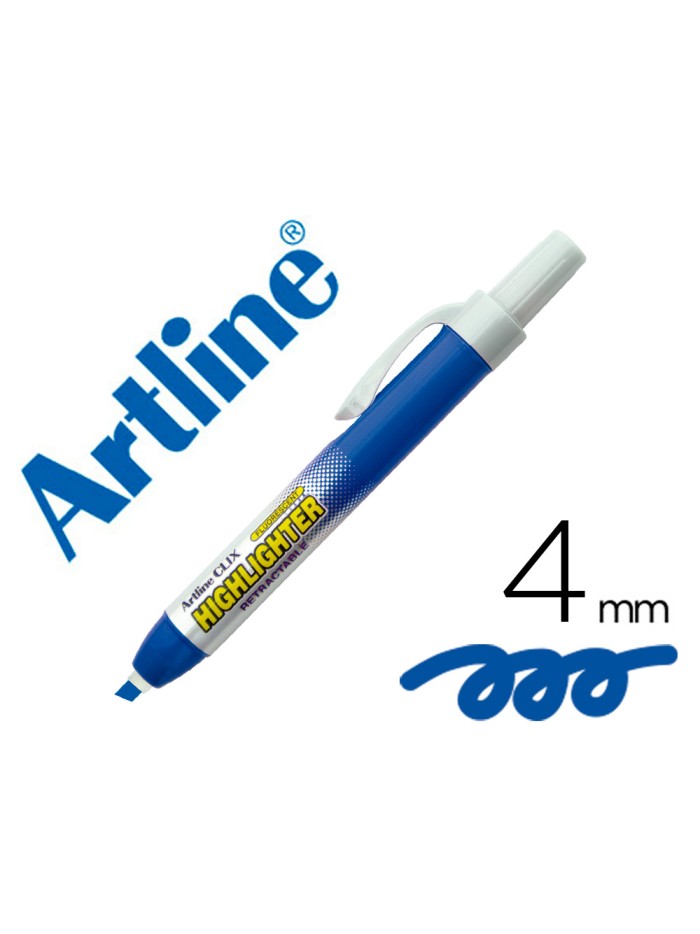 Rotulador artline clix fluorescente ek-63 azul punta biselada 4 mm Rotulador artline clix fluorescente ek-63 azul punta biselada 4 mm