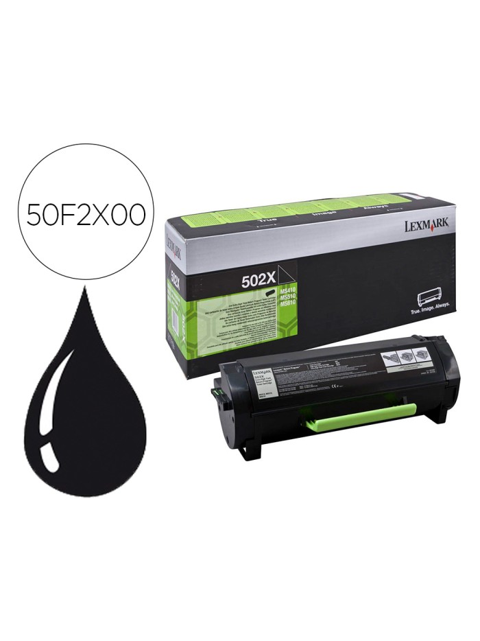 Toner lexmark 502xáms410 / ms510 / ms610 negro 10000 paginas Toner lexmark 502xáms410 / ms510 / ms610 negro 10000 paginas