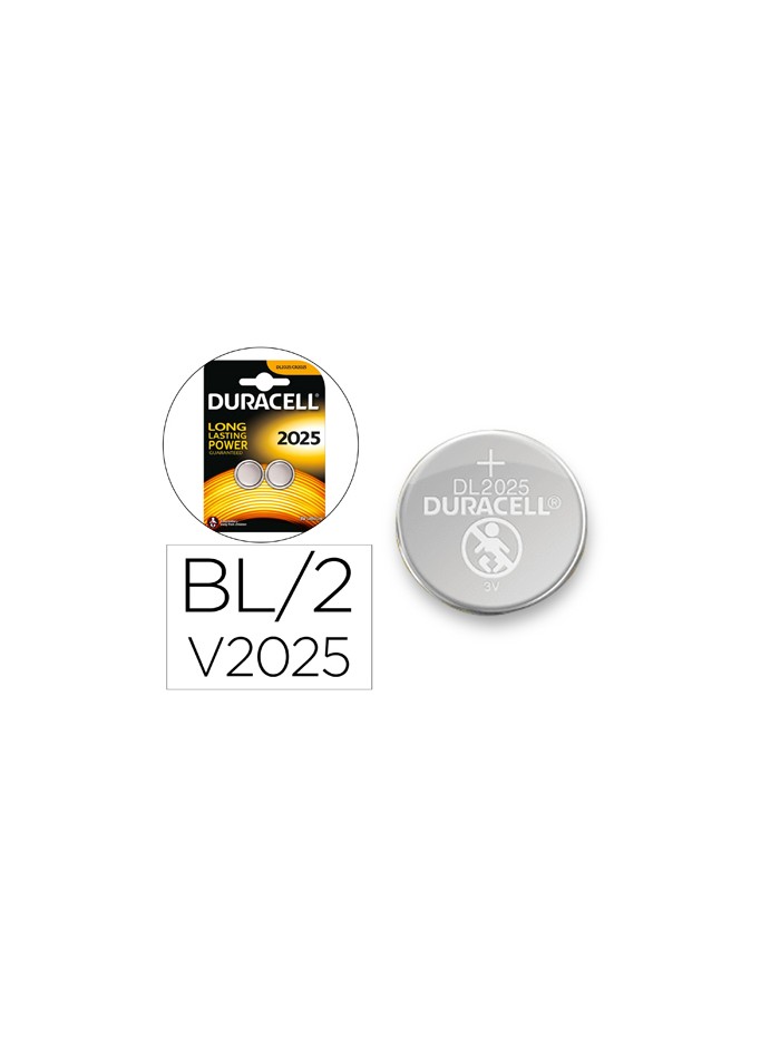 Pila duracell alcalina boton cr2025 blister 2 unidades Pila duracell alcalina boton cr2025 blister 2 unidades