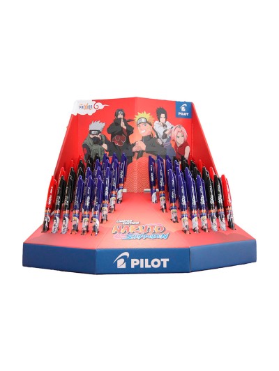 Boligrafo pilot frixion borrable naruto edicion limitada expositor de 48 unidades colores surtidos