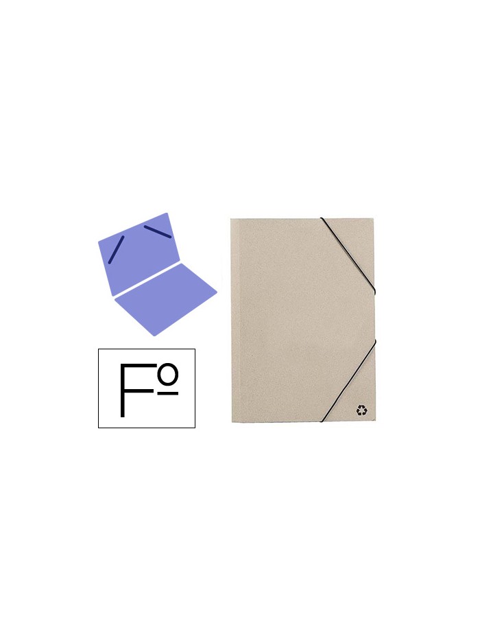 Carpeta mariola gomas folio 3 sencilla carton ecologico color gris Carpeta mariola gomas folio 3 sencilla carton ecologico color gris