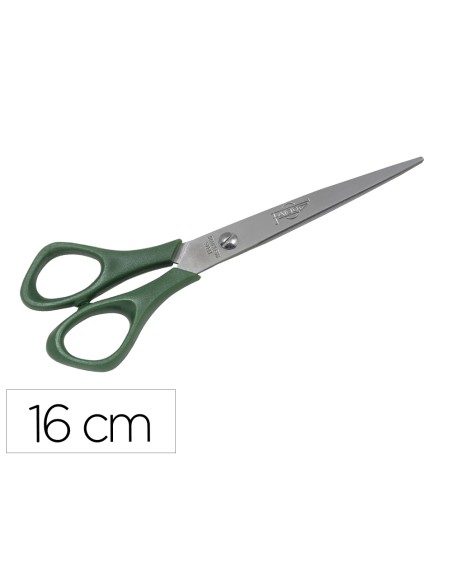 Tijera oficina faibo acero inoxidable 16 cm empuñadura ergonomica en blister
