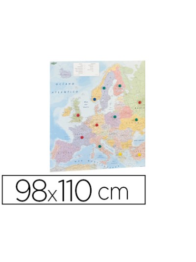 Mapa mural faibo europa plastificado enrollado 110x98 cm