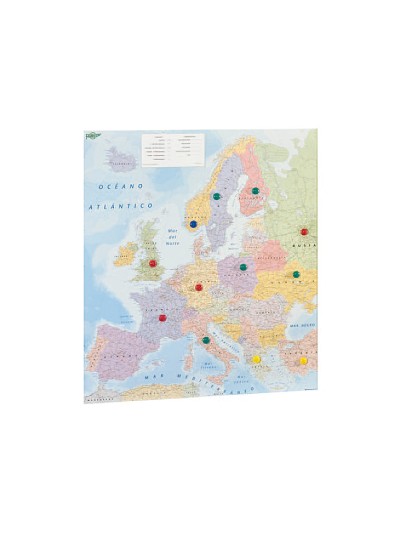 Mapa mural faibo europa plastificado enrollado 110x98 cm