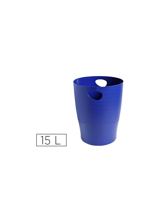 Papelera plastico exacompta ecoblack azul 15 litros Papelera plastico exacompta ecoblack azul 15 litros