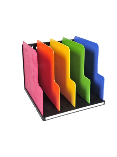 Organizador de armario exacompta modulotop negro multicolor vertical 5 compartimentos 300x288x255 mm