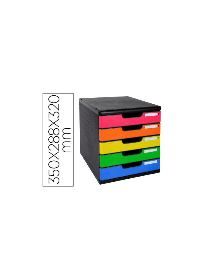 Fichero cajones sobremesa exacompta iderama arlequin 5 cajones multicolores 350x288x320 mm Fichero cajones sobremesa exacompta iderama arlequin 5 cajones multicolores 350x288x320 mm