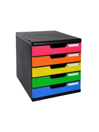 Fichero cajones sobremesa exacompta iderama arlequin 5 cajones multicolores 350x288x320 mm