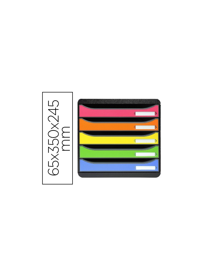 Fichero cajones sobremesa exacompta big-box plus classic iderama arlequin 5 cajones multicolores Fichero cajones sobremesa exacompta big-box plus classic iderama arlequin 5 cajones multicolores