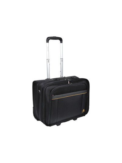 Maletin para portatil exacompta exactive hasta 15.6/' con ruedas y asa telescopica negro 450x255x395