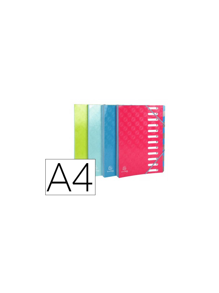 Carpeta exacompta harmonika clasificadora fuelle 12 departamentos con gomas carton compacto colores Carpeta exacompta harmonika clasificadora fuelle 12 departamentos con gomas carton compacto colores
