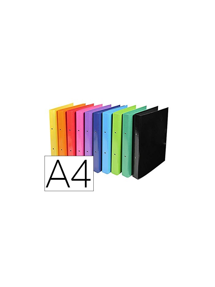 Carpeta exacompta iderama 2 anillas 30 mm din a4 carton forrado pvc colores surtidos Carpeta exacompta iderama 2 anillas 30 mm din a4 carton forrado pvc colores surtidos