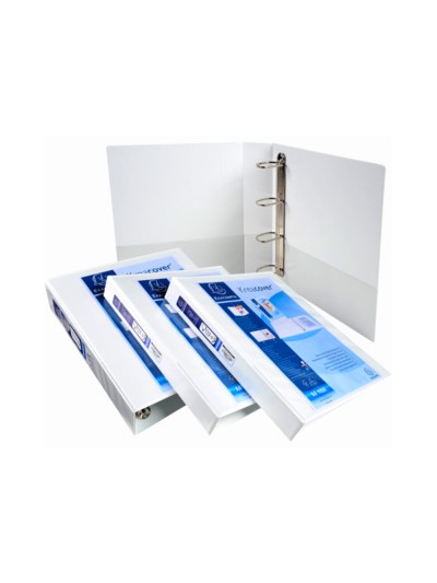 Carpeta exacompta canguro 4 anillas 16 mm din a4+ carton forrado polipropileno personalizable 3 bolsillos