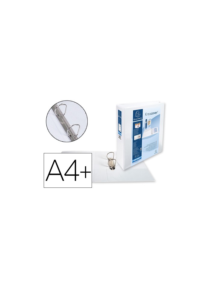 Carpeta exacompta canguro 2 anillas 50 mm din a4+ carton forrado polipropileno personalizable 3 bolsillos Carpeta exacompta canguro 2 anillas 50 mm din a4+ carton forrado polipropileno personalizable 3 bolsillos