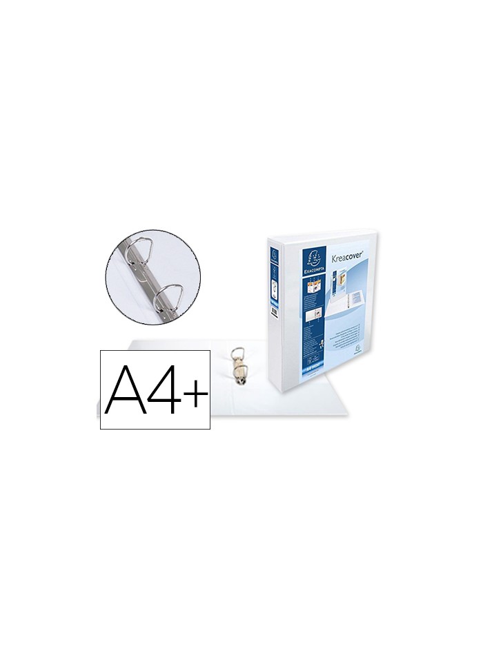Carpeta exacompta canguro 2 anillas 40 mm din a4+ carton forrado polipropileno personalizable 3 bolsillos Carpeta exacompta canguro 2 anillas 40 mm din a4+ carton forrado polipropileno personalizable 3 bolsillos