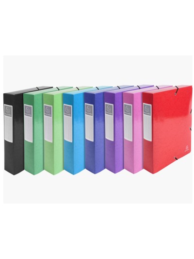 Carpeta de proyecto exacompta iderama carton lustrado plastificado din a4 lomo 80 mm colores surtidos