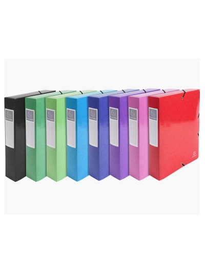 Carpeta de proyecto exacompta iderama carton lustrado plastificado din a4 lomo 60 mm colores surtidos