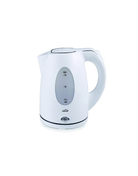 Hervidor de agua lacor electrico color blanco potencia 2000w capacidad 1,5 l