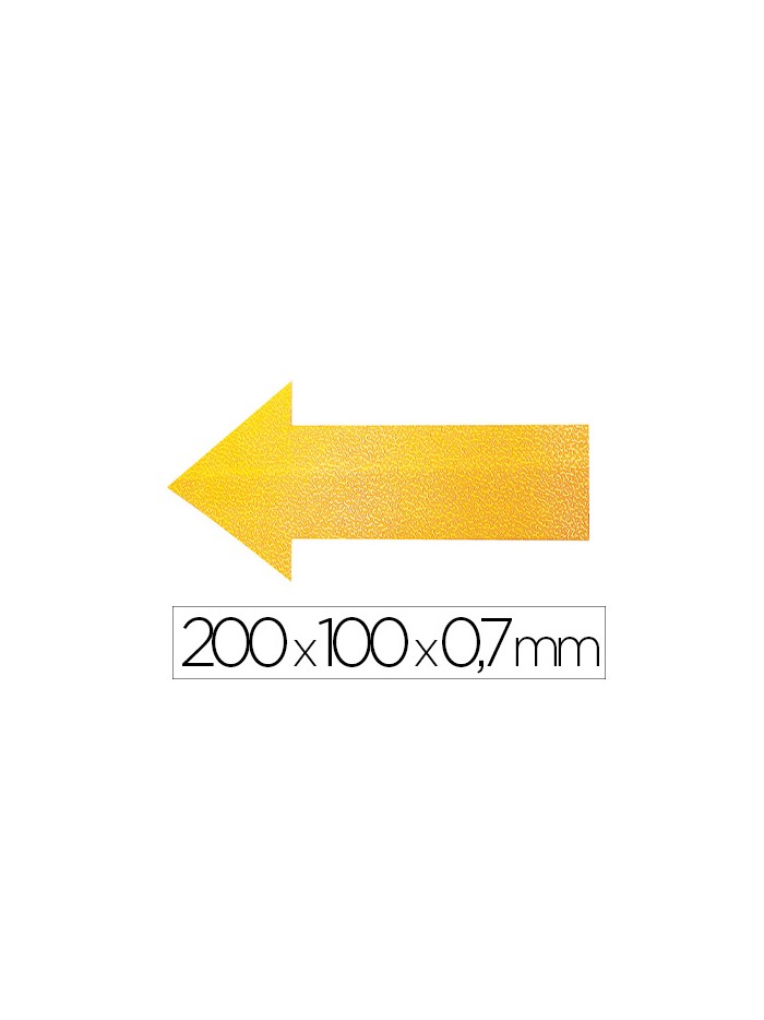 Simbolo adhesivo durable pvc forma de flecha para delimitacion suelo amarillo 200x100x0,7 mm pack de 10 Simbolo adhesivo durable pvc forma de flecha para delimitacion suelo amarillo 200x100x0,7 mm pack de 10