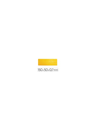 Simbolo adhesivo durable pvc forma de linea para delimitacion suelo amarillo 150x50x0,7 mm pack de 10
