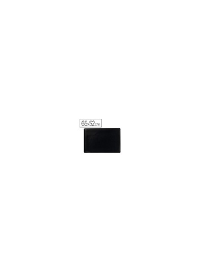 Vade sobremesa durable negro antideslizante contorneado 65x52 cm