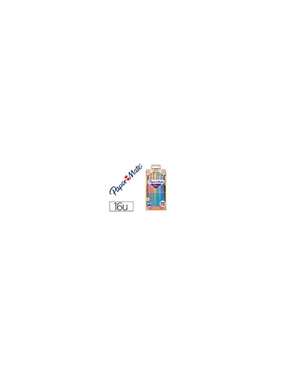 Rotulador paper mate flair original punta fibra tropical estuche rigido de 16 unidades colores surtidos