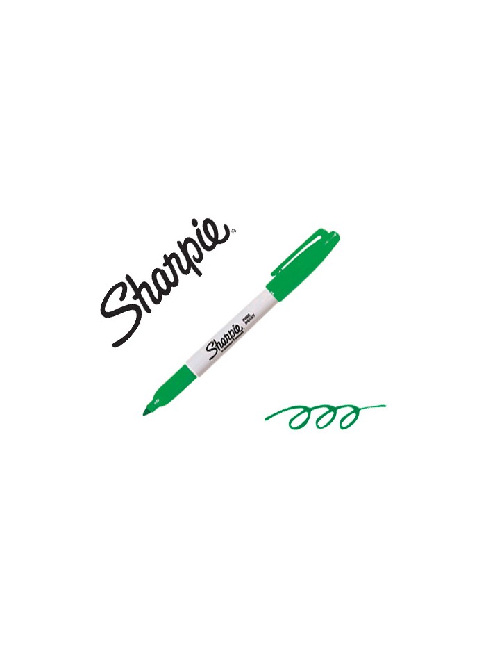 Rotulador sharpie permanente punta fina verde Rotulador sharpie permanente punta fina verde