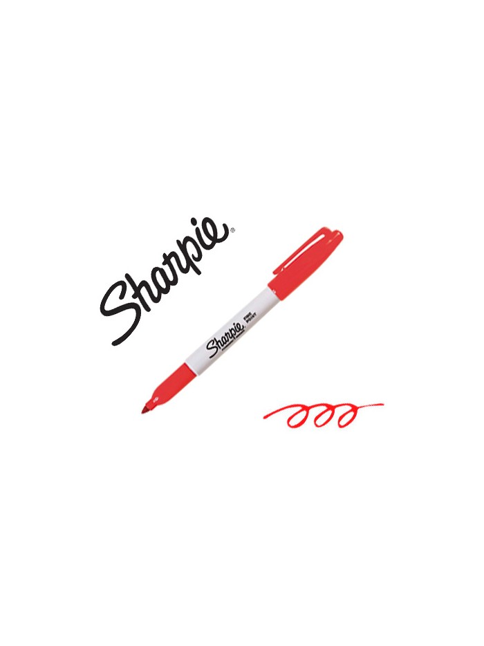 Rotulador sharpie permanente punta fina rojo Rotulador sharpie permanente punta fina rojo