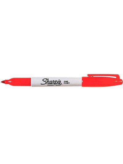 Rotulador sharpie permanente punta fina rojo