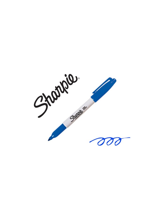 Rotulador sharpie permanente punta fina azul Rotulador sharpie permanente punta fina azul