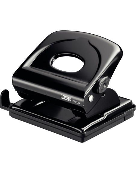 Taladrador rapid fmc25 metalico color negro capacidad 25 hojas