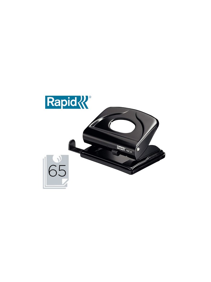 Taladrador rapid fmc20 metalico color negro capacidad 20 hojas Taladrador rapid fmc20 metalico color negro capacidad 20 hojas