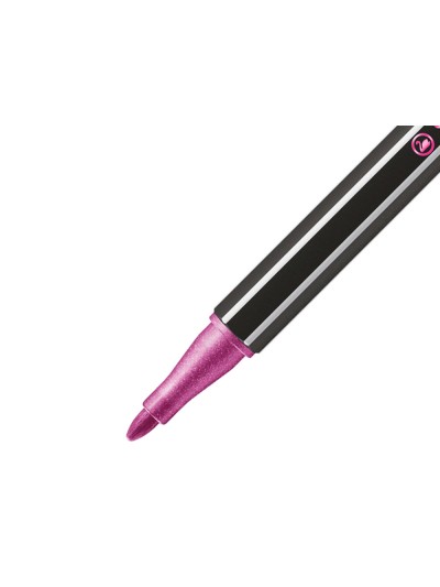 Rotulador stabilo punta de fibra pen 68 metallic estuche plastico de 8 unidades colores surtidos