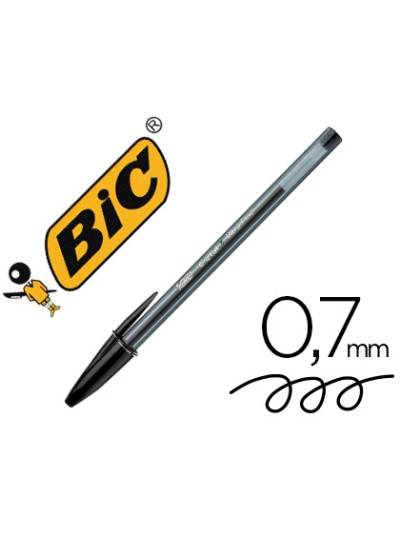 Boligrafo bic cristal ultrafine punta forma aguja 0,7 mm negro