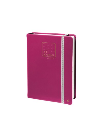 Libreta quo vadis life journal infinite dots puntos 15x21 cm 224 hojas tapa similpiel ciruela
