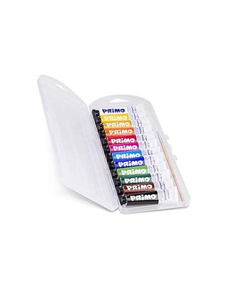 Tempera primo en tubo aluminio de 12 ml blister plastico 12 colores surtidos