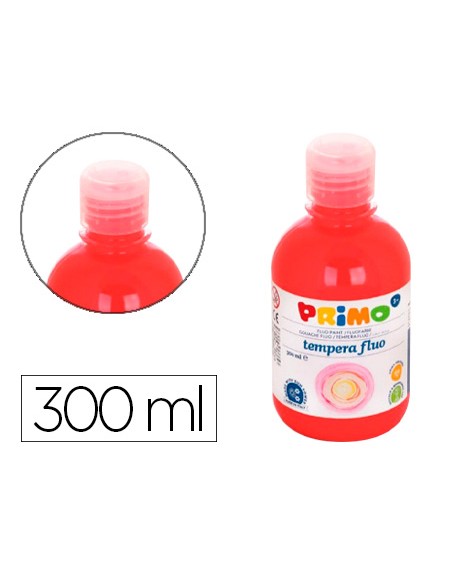 Tempera liquida primo escolar 300 ml rojo fluorescente