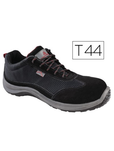 Zapatos de seguridad deltaplus asti piel de serraje afelpado suela de composite negro talla 44