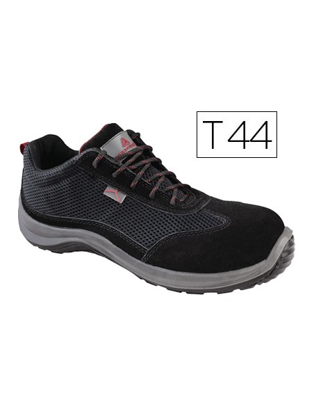 Zapatos de seguridad deltaplus asti piel de serraje afelpado suela de composite negro talla 44